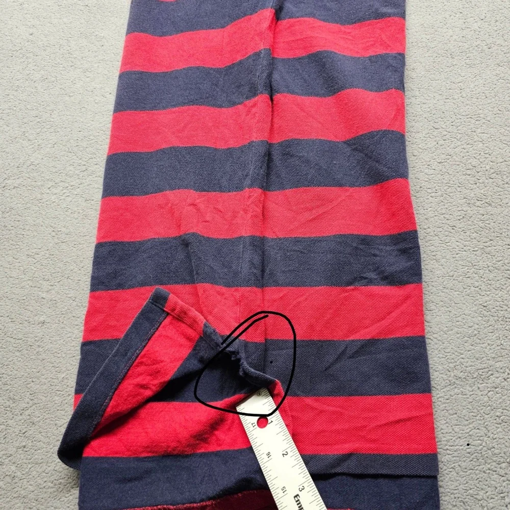 Polo Ralph Lauren Polo Shirt Mens 2XL Red Navy Striped Short Sleeve Pony Logo